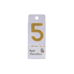 Cijferkaars Goud Glitter #5