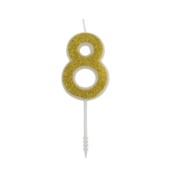 Cijferkaars Goud Glitter #8