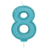 Culpitt Cijferkaars #8 Blauw met Glitter