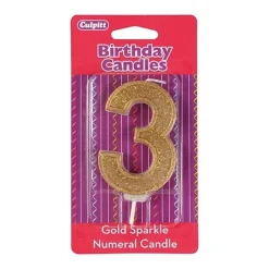 Culpitt Cijferkaars #3 Goud met Glitter