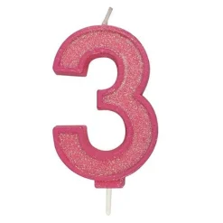 Culpitt Cijferkaars #3 Roze met Glitter