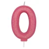 Culpitt Cijferkaars #0 Roze met Glitter
