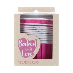 Culpitt Cupcake Vormpjes Donker Roze 50mm 12st.
