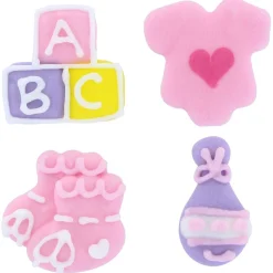 Culpitt Suikerdecoratie ABC Baby Roze 12st.