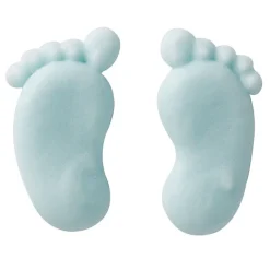 Culpitt Suikerdecoratie Babyvoetjes blauw 100st.