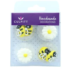 Culpitt Suikerdecoratie Bijen & Madeliefjes 25mm 12st.