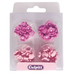Culpitt Suikerdecoratie Bloempjes roze Ø6mm / 100st.
