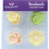 Culpitt Suikerdecoratie Bloemen en Bladeren Geel 16st.