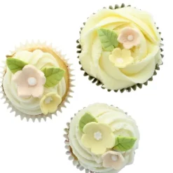 Culpitt Suikerdecoratie Bloemen en Bladeren Geel 16st.