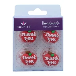 Culpitt Suikerdecoratie Thank You Appel 25mm 12st.**