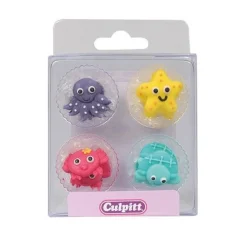 Culpitt Suikerdecoratie Zeedieren 12st.