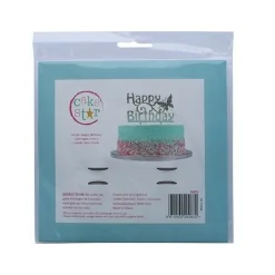 Culpitt Taarttopper Acryl Happy Birthday Zilver 150x85mm