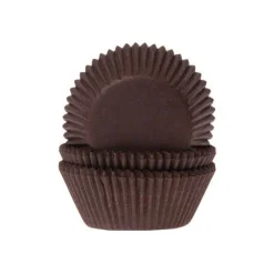 Cupcake Vormpjes HoM Bruin 50x33mm. 50st.