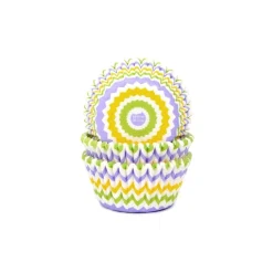 Cupcake Vormpjes HoM Chevron Lente 50x33mm. 50st.