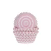 Cupcake Vormpjes HoM Chevron Roze 50x33mm. 50st.**