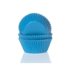 Cupcake Vormpjes HoM Cyaanblauw 50x33mm. 500st.