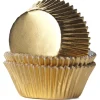 Cupcake Vormpjes HoM Folie Goud 51x38mm. 500st.