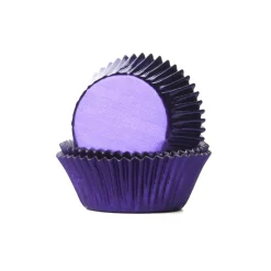 Cupcake Vormpjes HoM Folie Paars 51x38mm. 24st.
