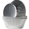 Cupcake Vormpjes HoM Folie Zilver 50x38mm. 500st.