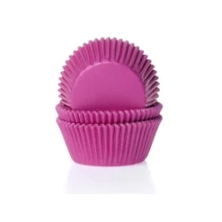 Cupcake Vormpjes HoM Fuchsiaroze 50x33mm. 50st.