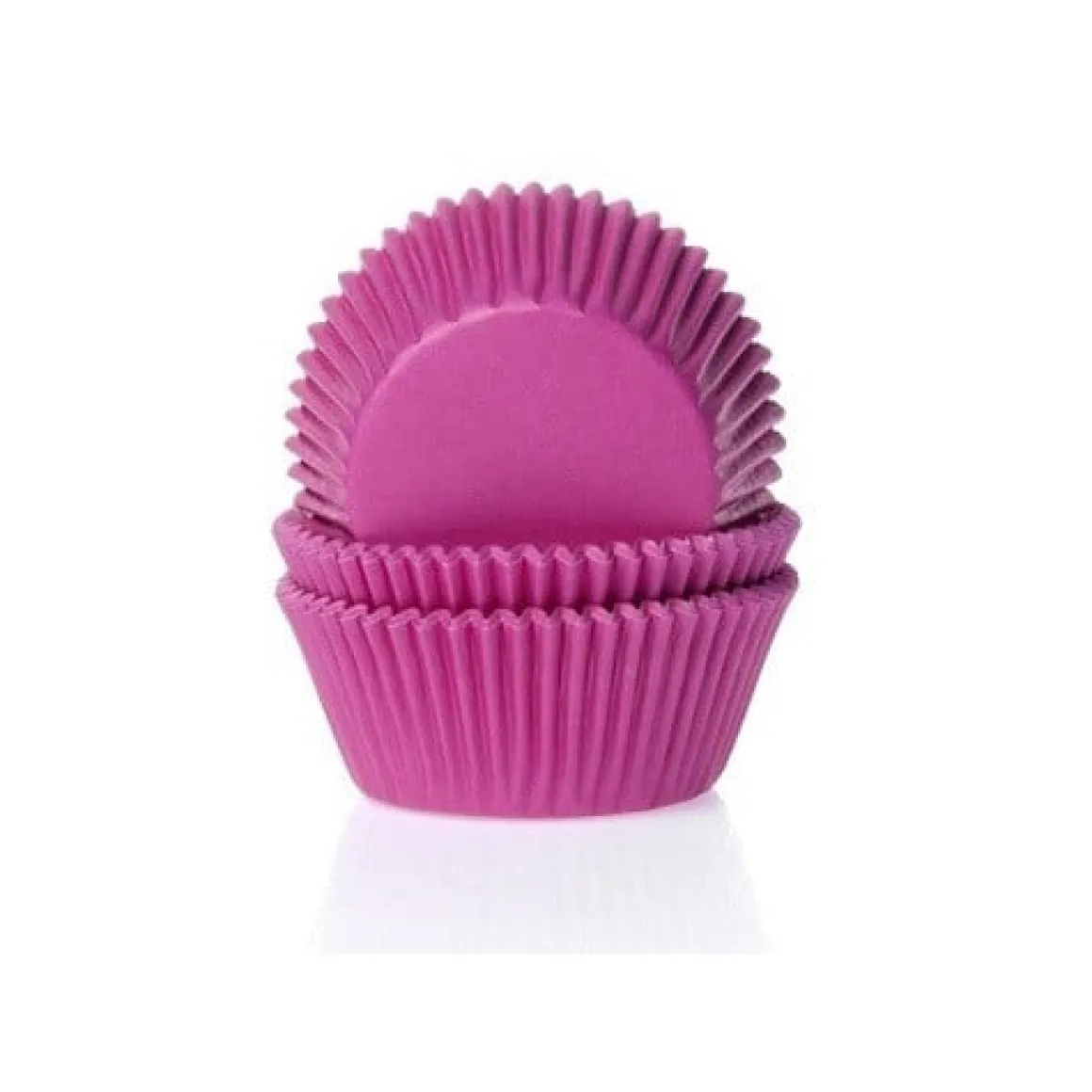 Cupcake Vormpjes HoM Fuchsiaroze 50x33mm. 50st.