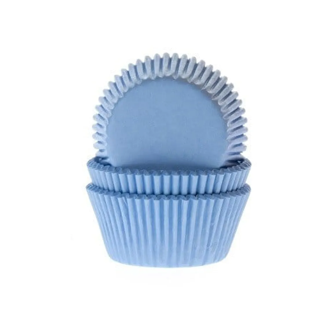 Cupcake Vormpjes HoM Licht Blauw 50x33mm. 50st.