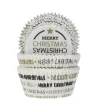 Cupcake Vormpjes HoM Merry Christmas Zwart/Goud 50x33mm 50st