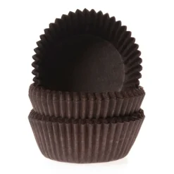 Cupcake Vormpjes HoM MINI Bruin 35x23mm. 500st.