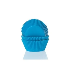 Cupcake Vormpjes HoM MINI Cyaanblauw 35x23mm. 60st.