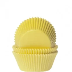 Cupcake Vormpjes HoM MINI Geel 35x23mm. 60st.