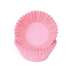 Cupcake Vormpjes HoM Pastel Roze Petitfour 25x19mm. 100st.