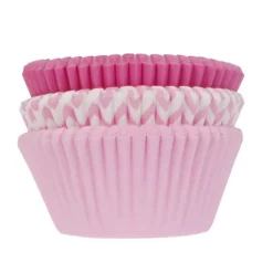 Cupcake Vormpjes HoM Roze Assortiment 50x33mm. 75st.