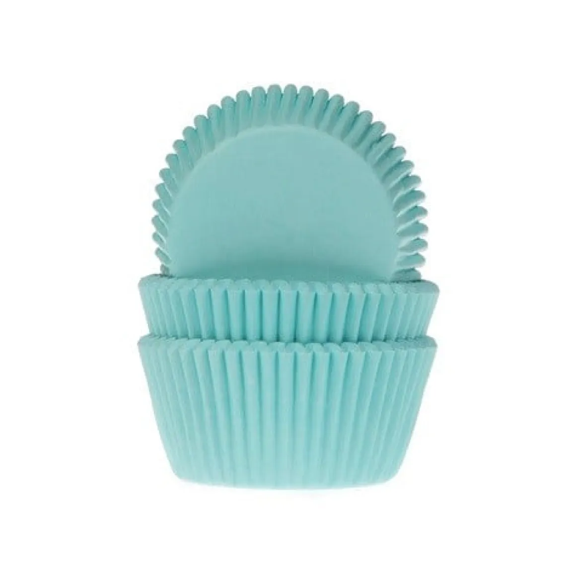 Cupcake Vormpjes HoM Turquoise 50x33mm. 50st.