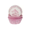 Cupcake Vormpjes HoM Vlinder Roze 50x33mm. 50st.