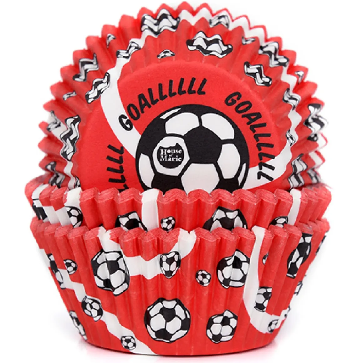 Cupcake Vormpjes HoM Voetbal 50x33mm. 50st.