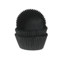 Cupcake Vormpjes HoM Zwart 50x33mm. 500st.