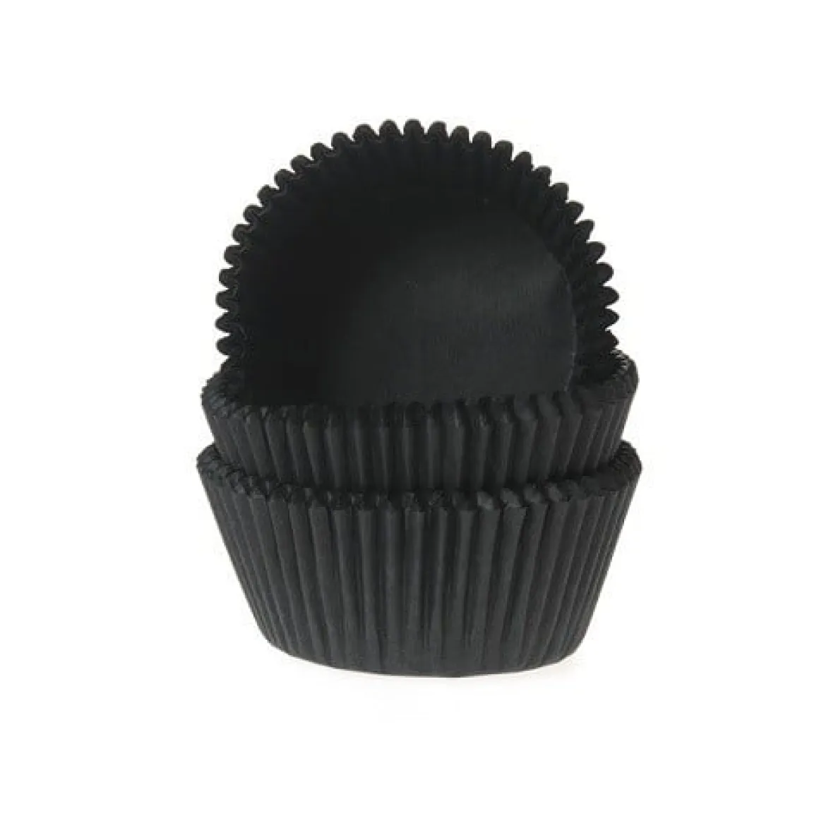 Cupcake Vormpjes HoM Zwart 50x33mm. 500st.