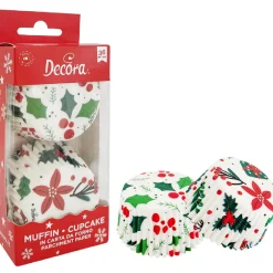 Cupcake Vormpjes Kerst Best Wishes Ø50x32(h)mm 36 stuks