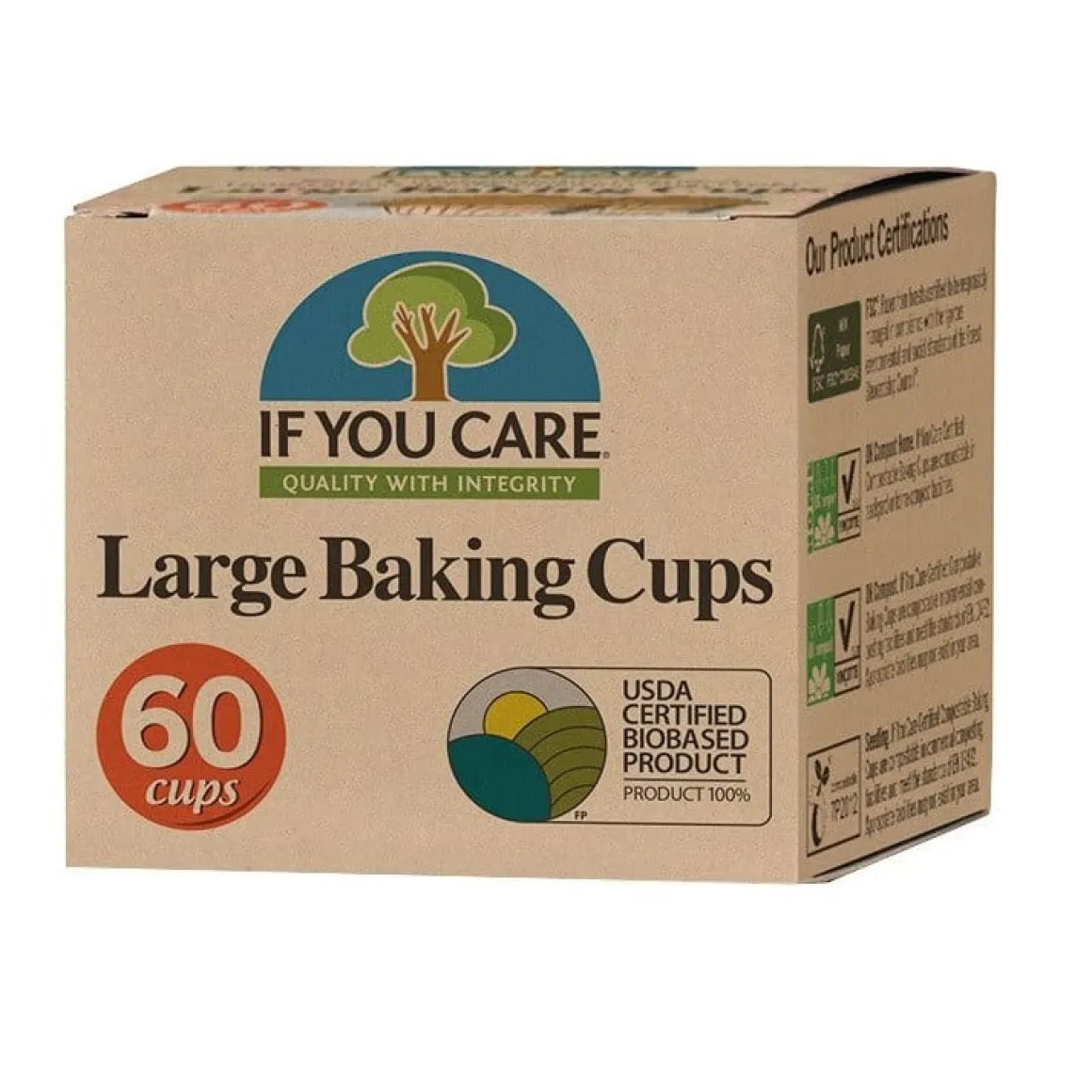 Cupcake Vormpjes Kraft Ongebleekt 50x35mm 60st.