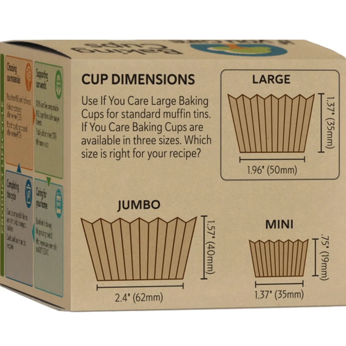 Cupcake Vormpjes Kraft Ongebleekt 50x35mm 240st.