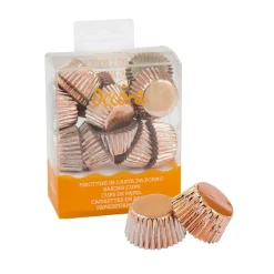 Cupcake Vormpjes MINI Rosegoud Ø27x17(h) mm 180 stuks
