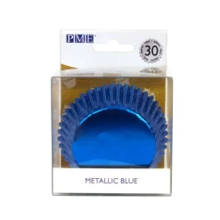 Cupcake Vormpjes PME Metallic Blauw 30 stuks