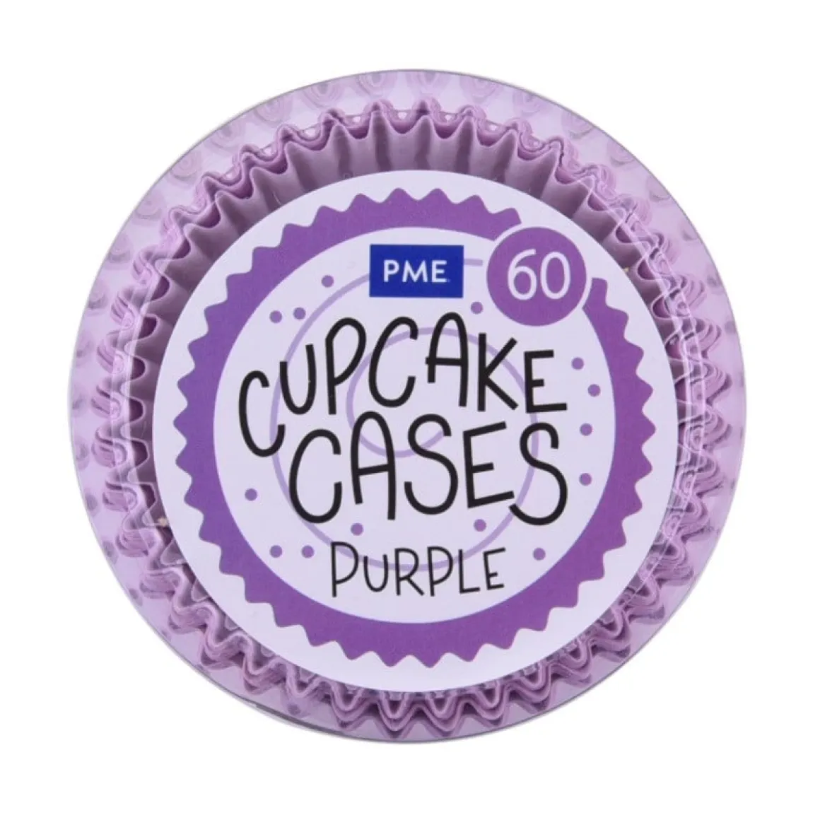 Cupcake Vormpjes PME Paars 60 stuks