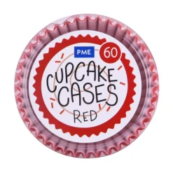 Cupcake Vormpjes PME Rood 60 stuks