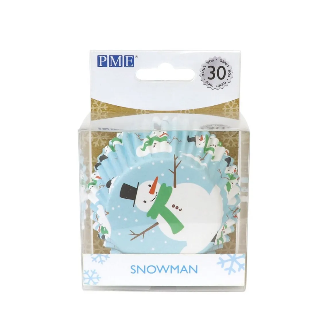 Cupcake Vormpjes PME Sneeuwpop 30 stuks