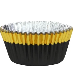 Cupcake Vormpjes PME Zwart met Gouden Rand 30 stuks