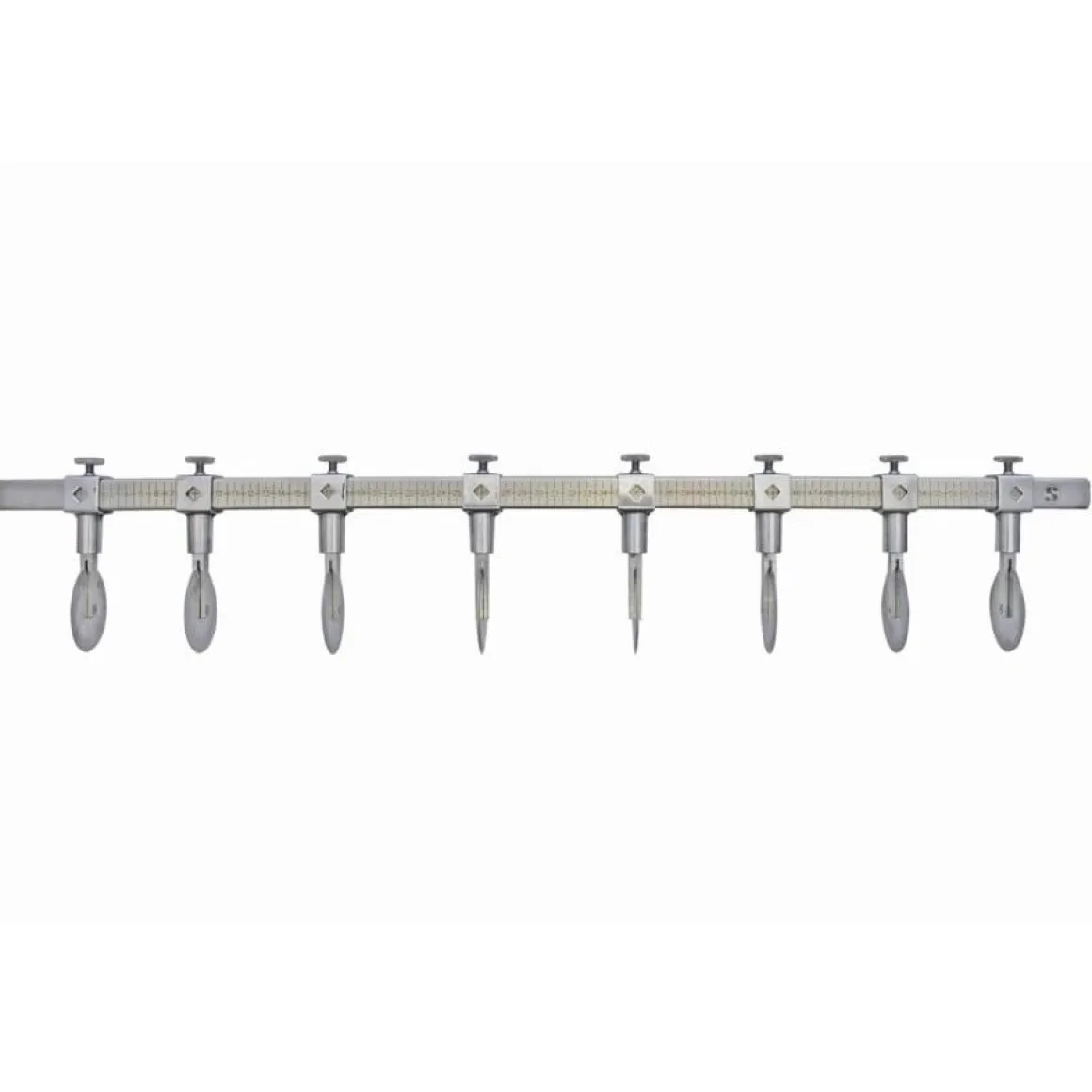 Deegsnijder 60 cm. RVS incl. 8 snijwielen