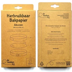 De KeukenBij Herbruikbaar Bakpapier Rond Siliconen Ø18cm