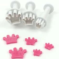 Dekofee Koekjesuitdrukker Mini Kroon 3stuks