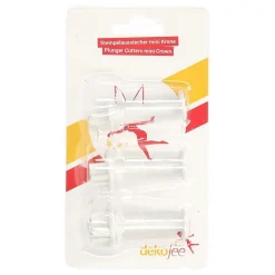Dekofee Koekjesuitdrukker Mini Kroon 3stuks